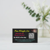 NAN WRIGHT Visitenkarte für meinen online Zazzle S (Stehend Vorderseite)