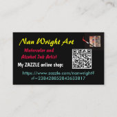 NAN WRIGHT Visitenkarte für meinen online Zazzle S (Vorderseite)
