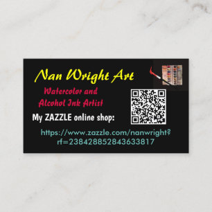 NAN WRIGHT Visitenkarte für meinen online Zazzle S