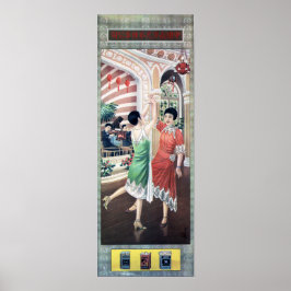Nan Yang Brothers Cigarettes Ballroom Dancing Ad Poster
