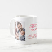 Nana 2 Custom Baby Fotos und Geburtsstunde Kaffeetasse (Vorderseite Links)