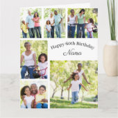 Nana 6 Foto Collage jedes Alters große Glück Gebur Karte (Vorderseite)