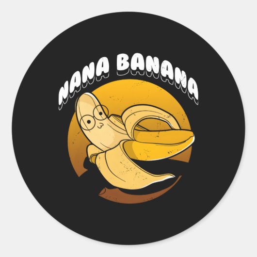 Nana Banana Runder Aufkleber (Vorderseite)