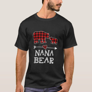 Nana Bear Christmas Pajama Roter Kariert Buffalo F T-Shirt