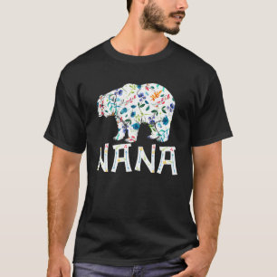 Nana Bear Floral Matching Family Blume T-Shirt