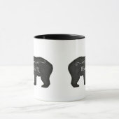 Nana Bear Mothers Day Black in White Rusdern Moder Tasse (Zentrum)