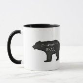 Nana Bear Mothers Day Black in White Rusdern Moder Tasse (Links)