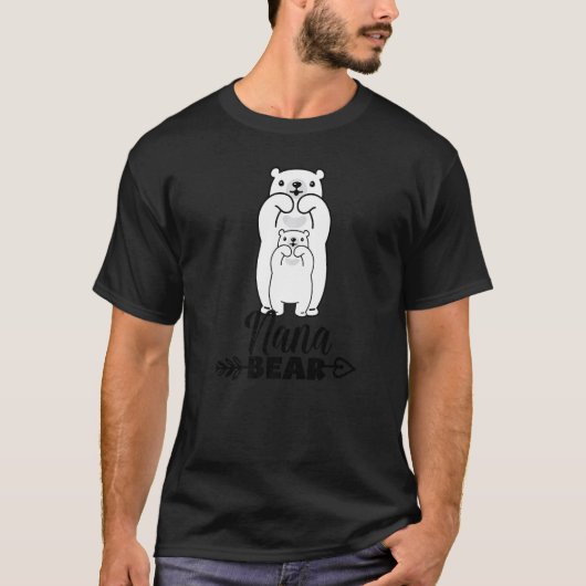 Nana Bear Proud Nana Matching Family T-Shirt (Vorderseite)