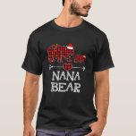 Nana Bear Red Kariert Santa Christmas Pajama Buffa T-Shirt<br><div class="desc">Nana Bear Red Kariert Santa Christmas Pajama Buffalo</div>