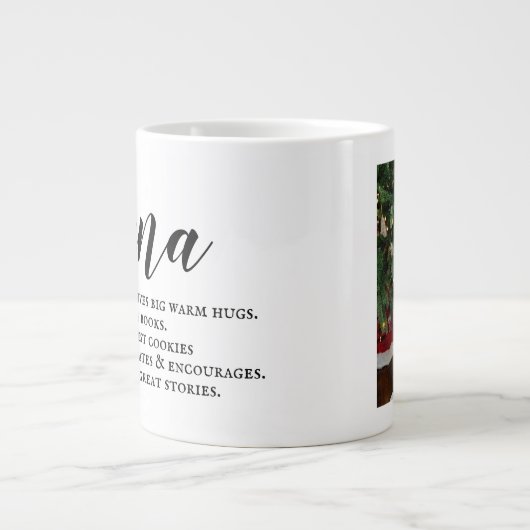 Nana-Beschreibung-Tasse mit Bild Jumbo-Tasse (Vorderseite)