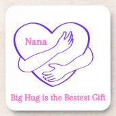 Nana Big Hug ist das beste Geschenk für einen Getränkeuntersetzer (Vorderseite)