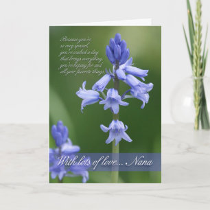 Nana Birthday Card - Bluebells Karte