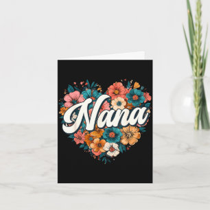 Nana Blumena Herz Blumen Muttertag Vintage Retro Karte