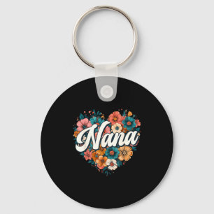 Nana Blumengrüße Herz Blumen Muttertag vintage ret Schlüsselanhänger