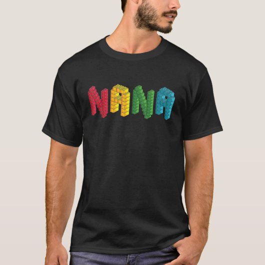 Nana Brick Master Builder Gebäude Blocks Family m T-Shirt (Vorderseite)