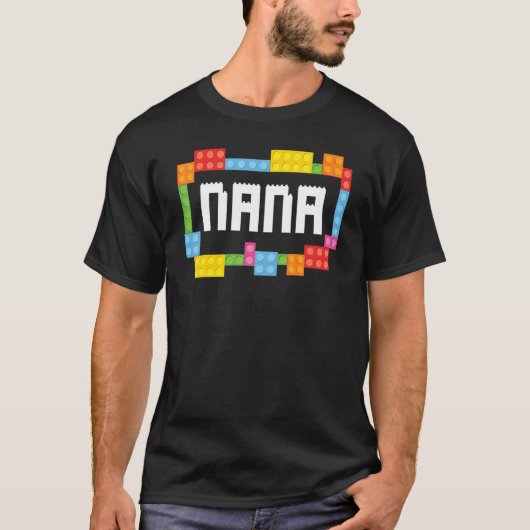 Nana Bricks Blocks Gebäude Family T-Shirt (Vorderseite)