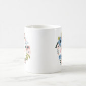 Nana Brush Script Typographic Floral Wreath Kaffeetasse (Mittel)