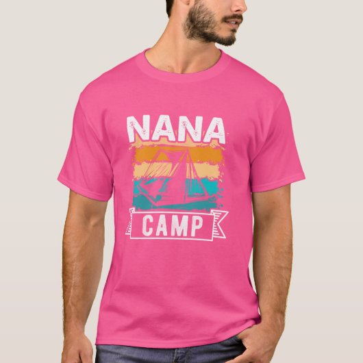 Nana Camp 2024 Familienurlaub Sommerferien Camping T-Shirt (Vorderseite)