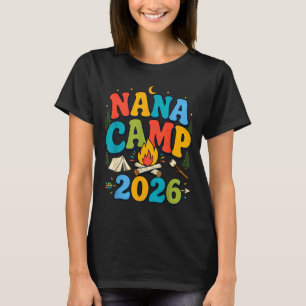 Nana Camp 2026 Retro Oma Camping Familie T-Shirt