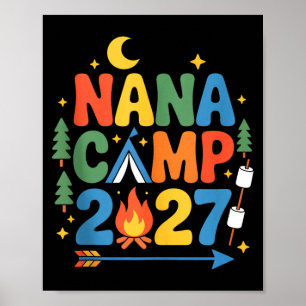 Nana Camp 2027 Familienurlaub Sommer-Camping-Crew Poster