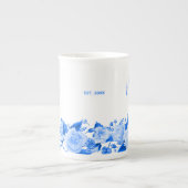 Nana China Blauer Wasserfarben Porzellantasse (Vorderseite)