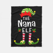 Nana Christmas Elf Matching Pajama X-mas Party Fleecedecke (Vorderseite)