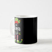 Nana Christmas Elf Matching Pajama X-mas Party Kaffeetasse (Vorderseite Links)