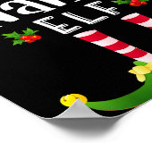 Nana Christmas Elf Matching Pajama X-mas Party Poster (Ecke)