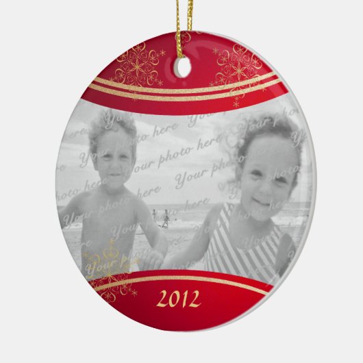 Nana Christmas Foto Frame Keramik Ornament (Links)