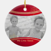 Nana Christmas Foto Frame Keramik Ornament (Hinten)