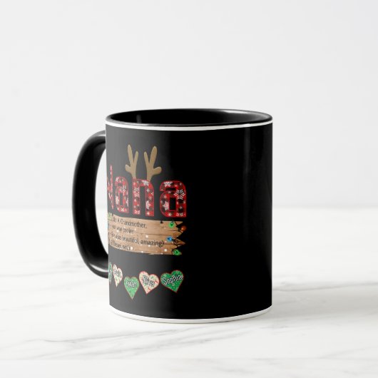 Nana Christmas Geschenke Tasse (Vorderseite Links)