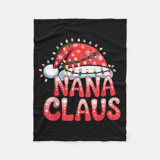 Nana Claus Christmas Family Matching Grandma Holid Fleecedecke (Vorderseite)