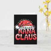 Nana Claus Christmas Family Matching Grandma Holid Karte (Gelbe Blume)