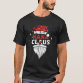 Nana Claus Christmas Lights Pajama Familie Matchin T-Shirt (Vorderseite)