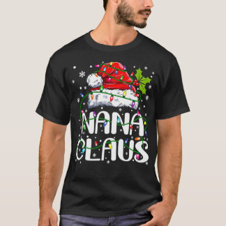 Nana Claus Christmas Lights Pajama Family Matchin T-Shirt