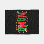 Nana Claus Christmas Lights Pajama Family Matching Fleecedecke (Vorderseite (Horizontal))