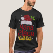 Nana Claus Christmas Pajama Familie Matching Xmas T-Shirt (Vorderseite)