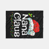 Nana Claus Christmas Pajama Family Matching Xmas L Fleecedecke (Vorderseite (Horizontal))