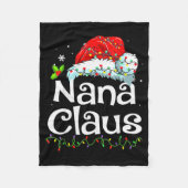 Nana Claus Christmas Pajama Family Matching Xmas L Fleecedecke (Vorderseite)