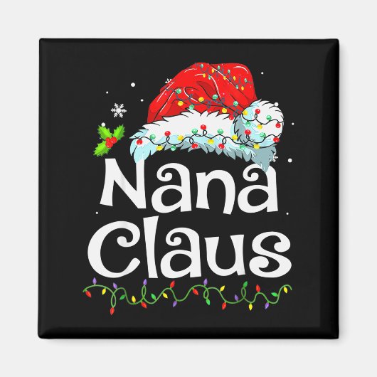 Nana Claus Christmas Pajama Family Matching Xmas L Magnet (Vorne)