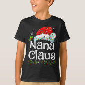 Nana Claus Christmas Pajama Family Matching Xmas L T-Shirt (Vorderseite)