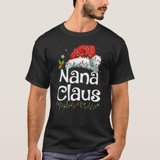 Nana Claus  Christmas Pajama Family Matching Xmas  T-Shirt (Vorderseite)