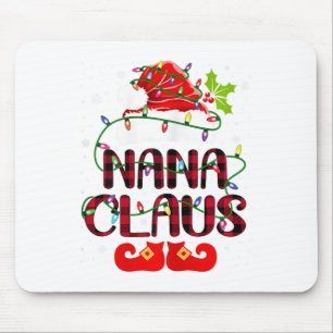 Nana Claus Merry Christmas Buffalo Karierte Weihna Mousepad