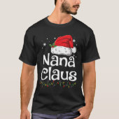 Nana Claus Pajamas Santa T-Shirt (Vorderseite)