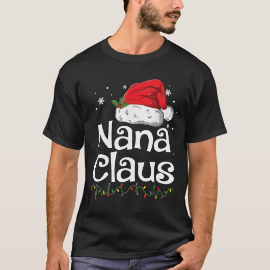 Nana Claus Pajamas Santa T-Shirt (Vorderseite)
