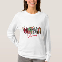 Nana Claus Retro-Weihnachtsdesign-T-Shirt