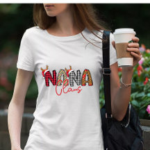 Nana Claus Retro-Weihnachtsdesign-T-Shirt