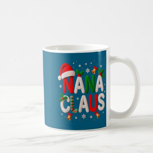 Nana Claus Santa Claus Crochet & Knitting Love Kaffeetasse (Rechts)