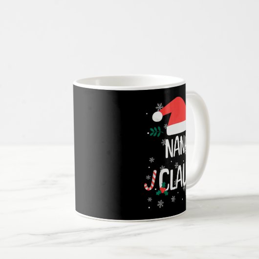 Nana Claus Santa Hat First Christmas Xmas Family P Kaffeetasse (VorderseiteRechts)