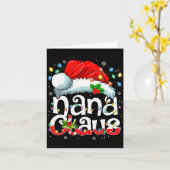 Nana Claus Shirt Christmas Lights Pajama Family Ma Karte (Gelbe Blume)
